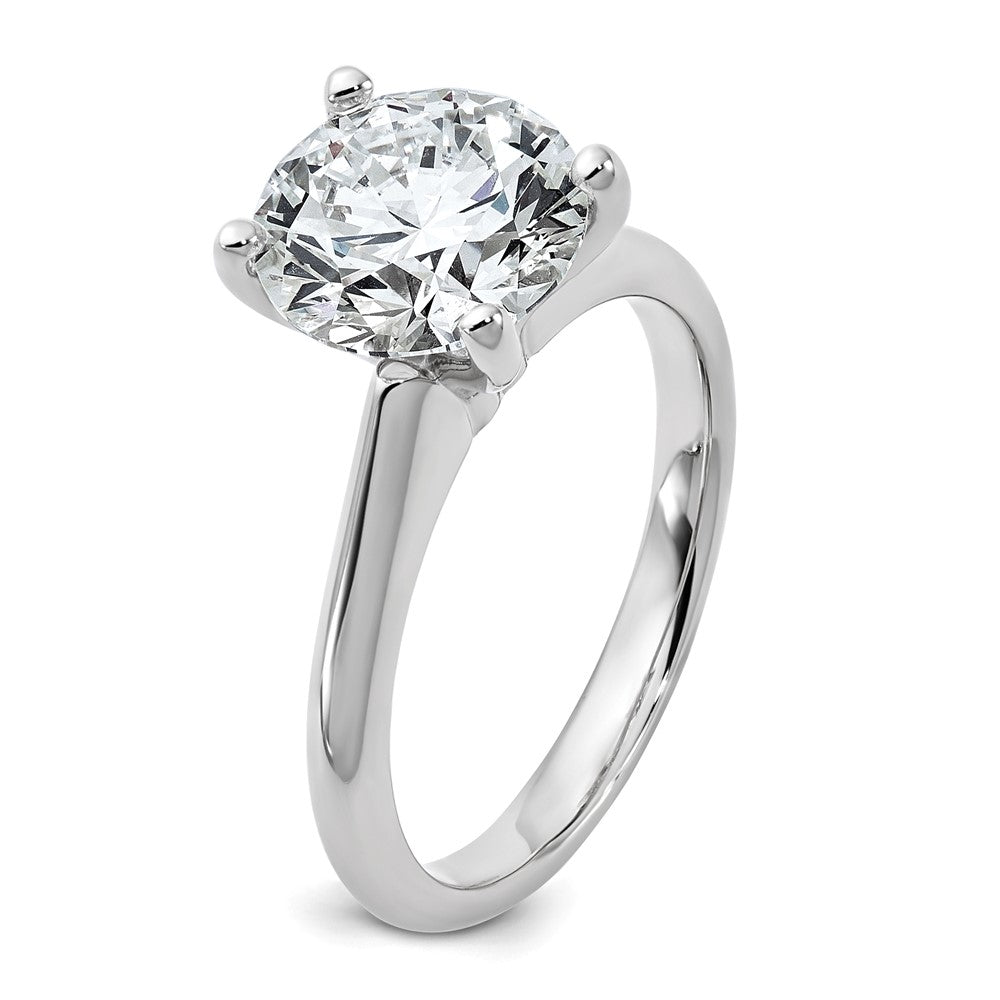 14kw 3ct Cert Lab Grown VS+ F+ Round 8X Comp Diamond Ring
