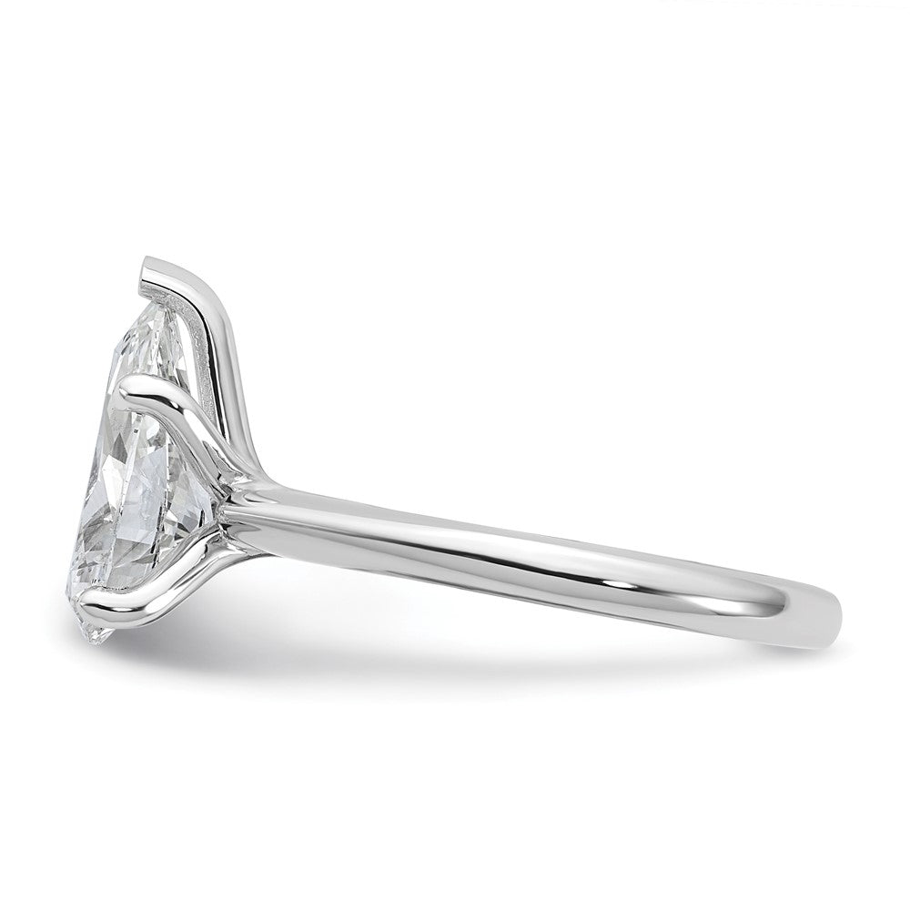 14kw 3ct Cert Lab Grown VS+ F+ Pear 8X Comp Diamond Ring