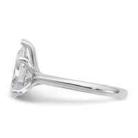 14kw 3ct Cert Lab Grown VS+ F+ Pear 8X Comp Diamond Ring