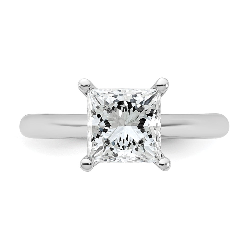 14kw 2ct Cert Lab Grown VS+ F+ Princess 8X Comp Diamond Ring