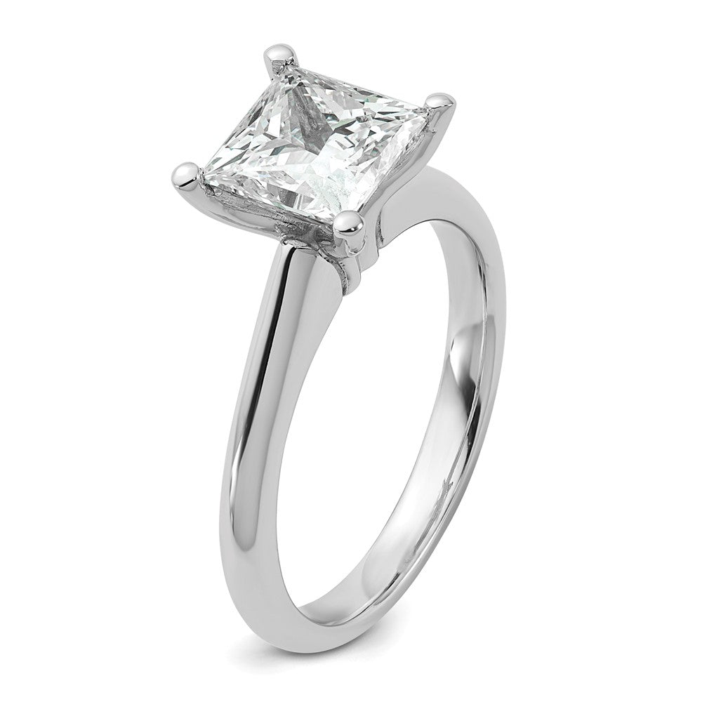 14kw 2ct Cert Lab Grown VS+ F+ Princess 8X Comp Diamond Ring