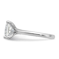 14kw 4ct Cert Lab Grown VS+ F+ Princess 8X Comp Diamond Ring