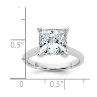 14kw 4ct Cert Lab Grown VS+ F+ Princess 8X Comp Diamond Ring