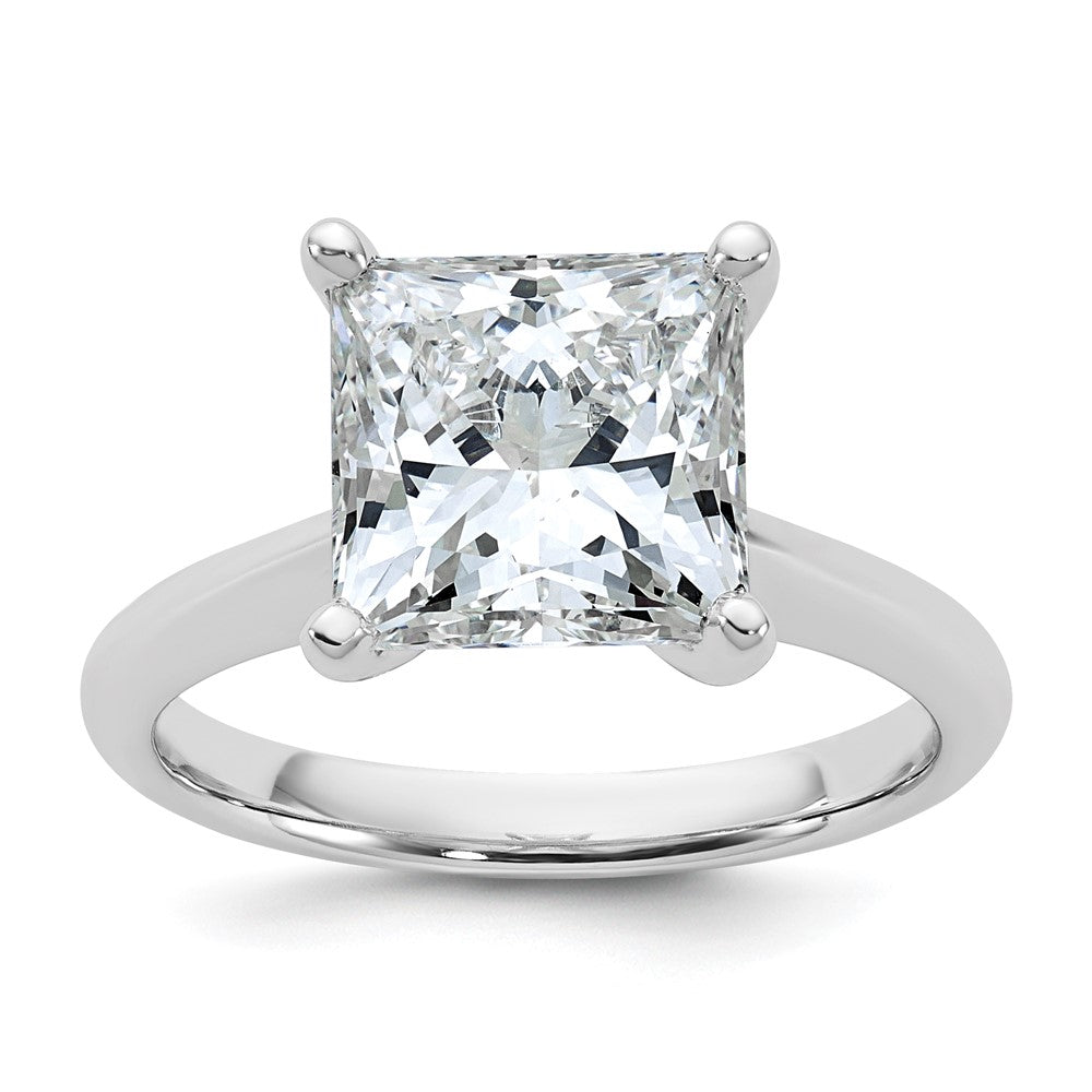 14kw 4ct Cert Lab Grown VS+ F+ Princess 8X Comp Diamond Ring