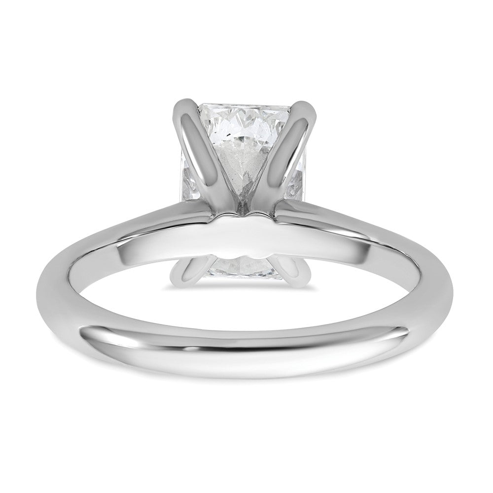 14kw 2ct Cert Lab Grown VS+ F+ Radiant 8X Comp Diamond Ring