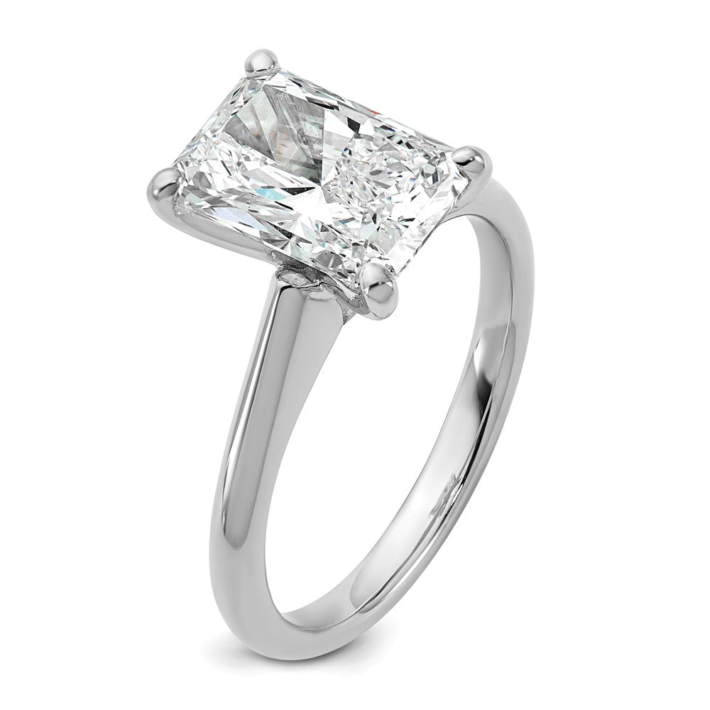 14kw 3ct Cert Lab Grown VS+ F+ Radiant 8X Comp Diamond Ring