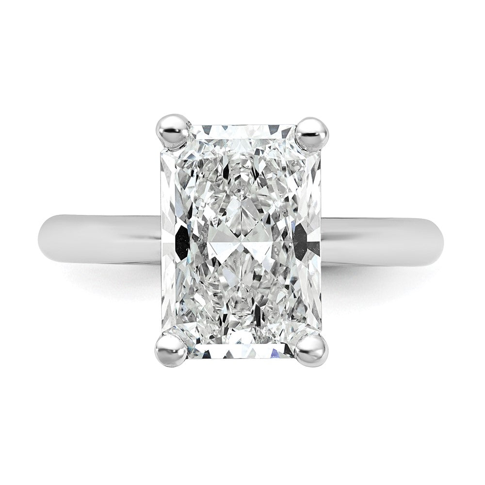 14kw 4ct Cert Lab Grown VS+ F+ Radiant 8X Comp Diamond Ring