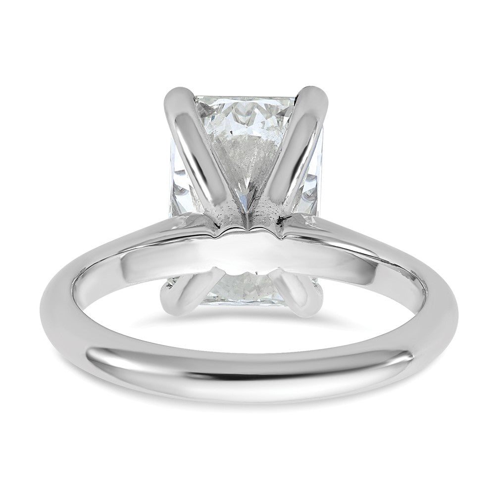 14kw 4ct Cert Lab Grown VS+ F+ Radiant 8X Comp Diamond Ring