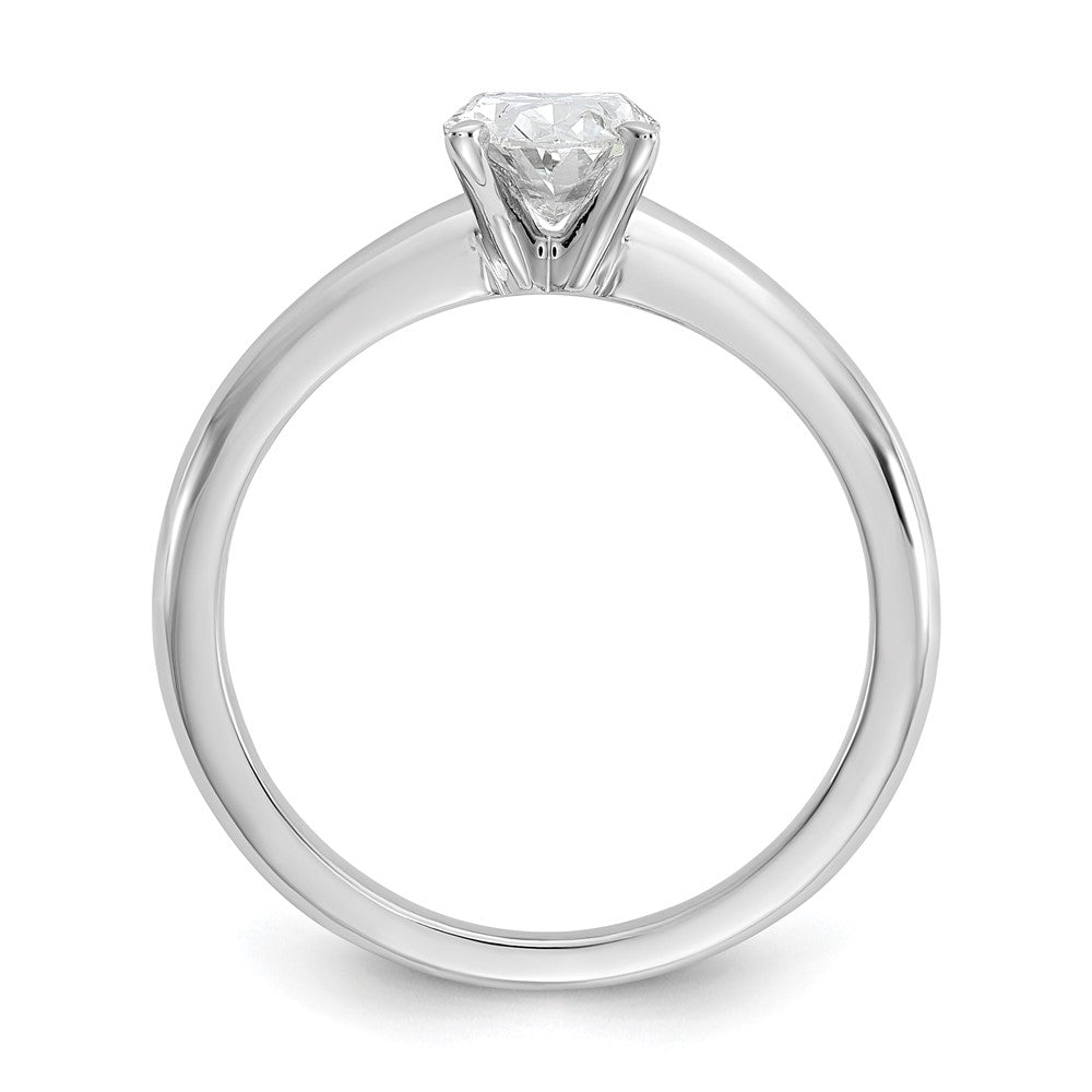 14kw 1ct Cert Lab Grown VS+ F+ Oval 8X Comp Diamond Ring