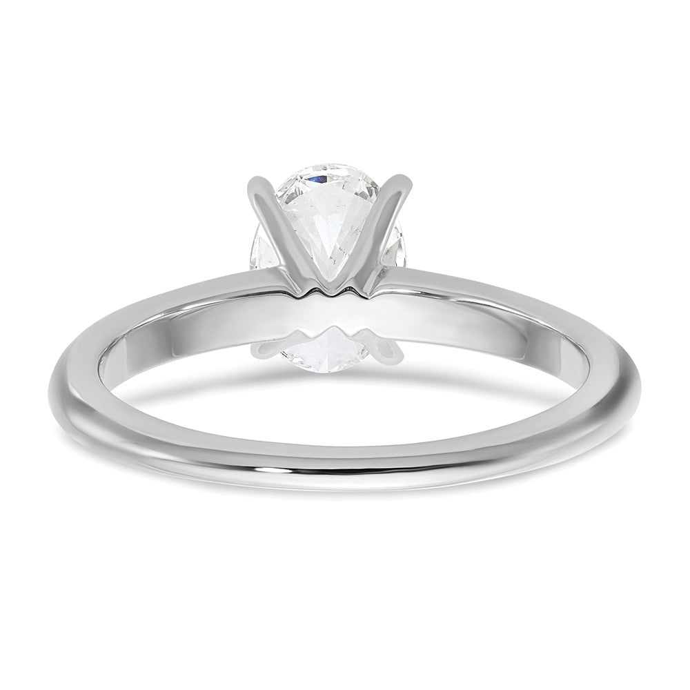 14kw 1ct Cert Lab Grown VS+ F+ Oval 8X Comp Diamond Ring