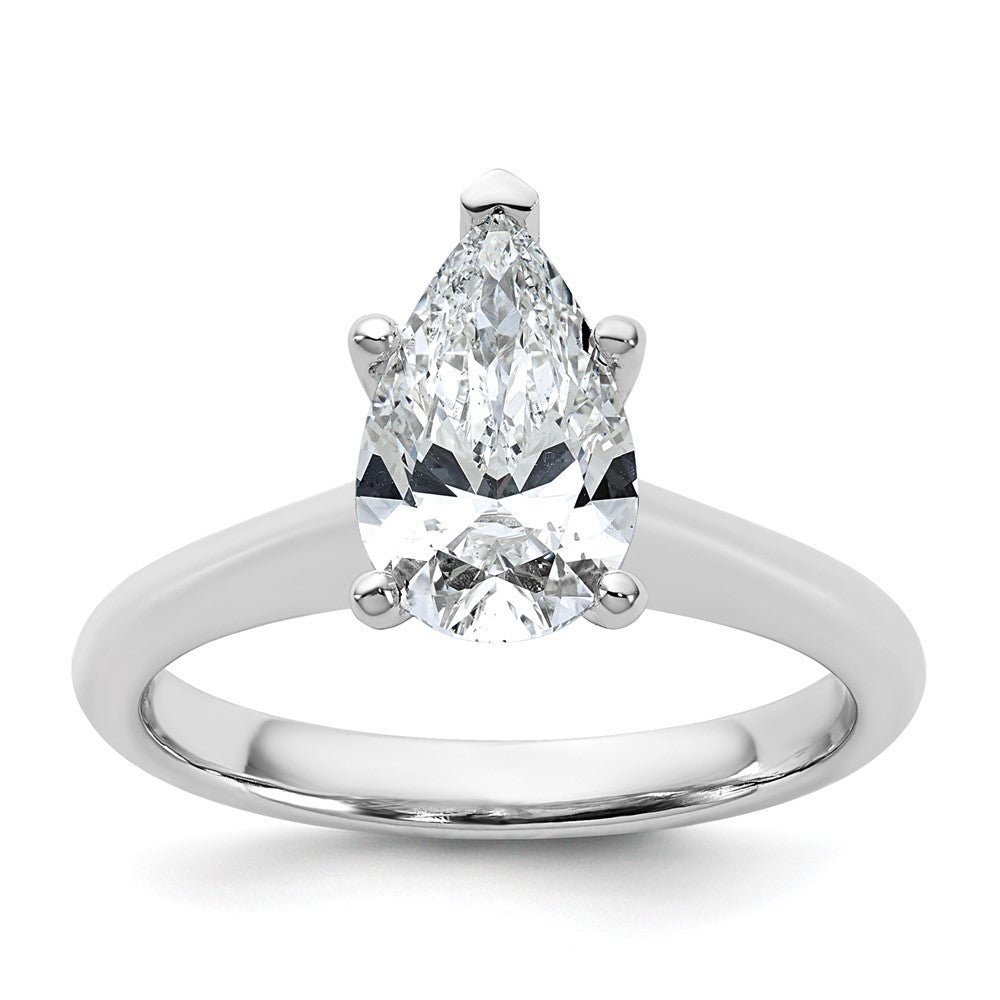 14kw 1.5ct Cert Lab Grown VS+ F+ Pear 8X Comp Diamond Ring