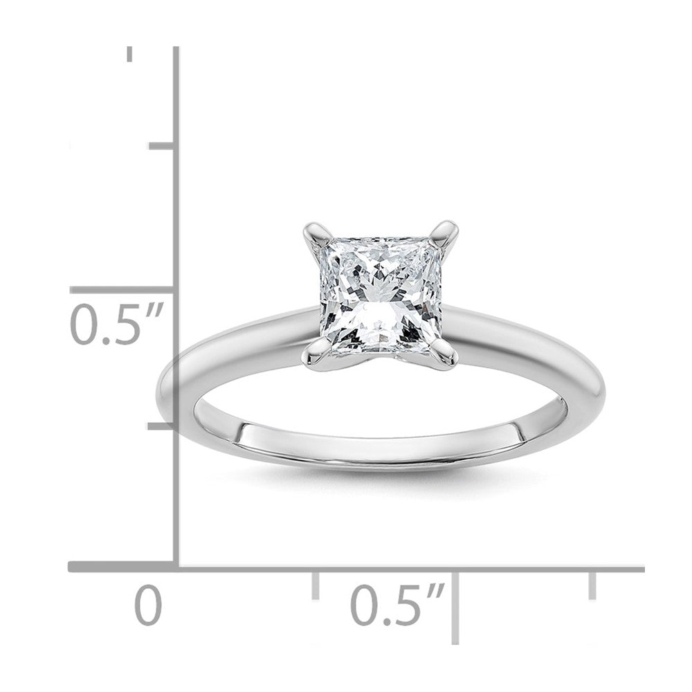 14kw 1ct Cert Lab Grown VS+ F+ Princess 8X Comp Diamond Ring