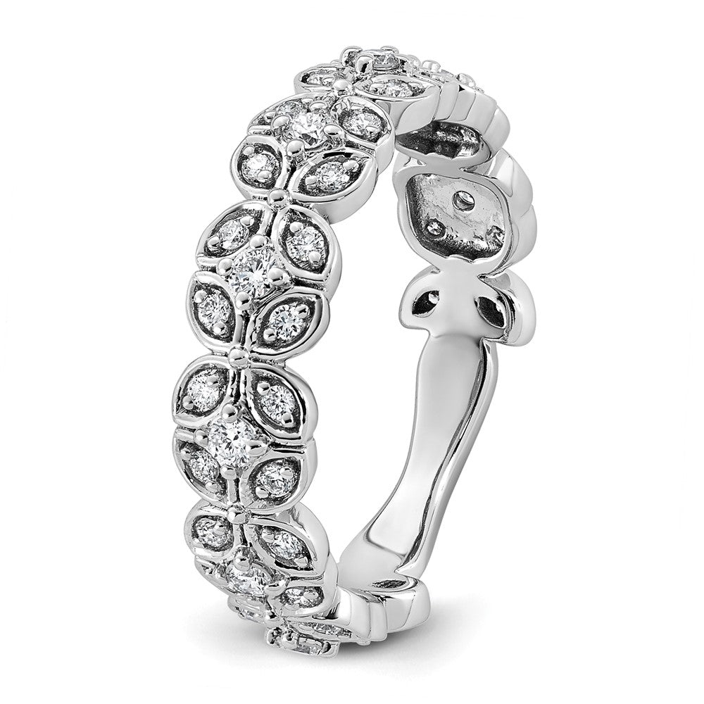 14kw 1/2ct Lab Grown Dia VS+ F+ Comp Fashion Ring