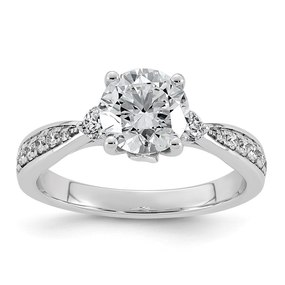 14kw 1 3/4ct Cert Round Center Lab Grown Dia VS+ F+ Comp Ring