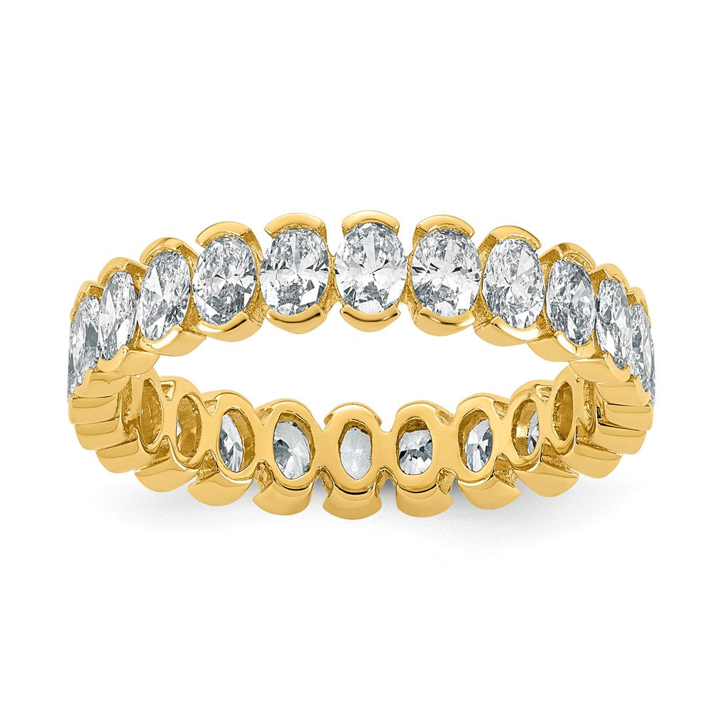14k Oval Lab Grown Dia VS+ F+ Eternity Ring
