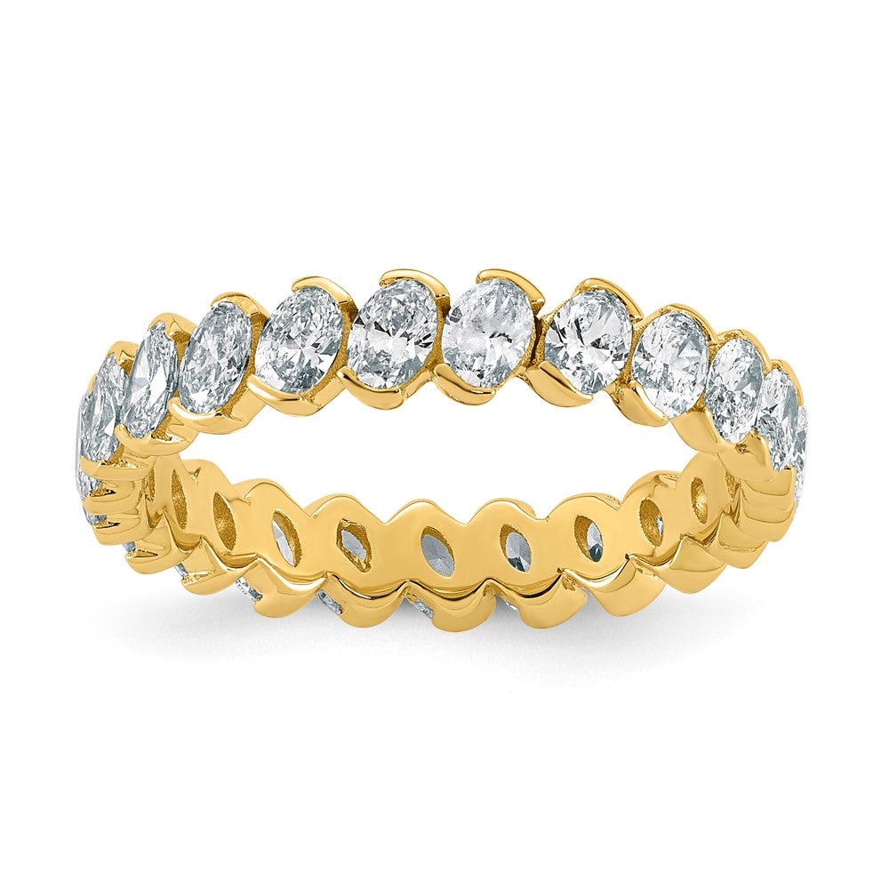 14k Oval Lab Grown Dia VS+ F+ Eternity Ring