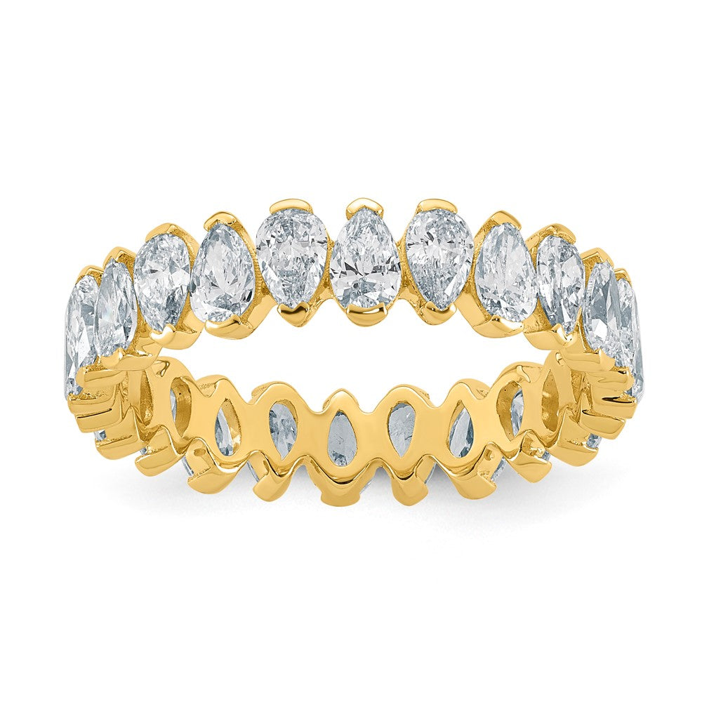 14k Pear Lab Grown Dia VS+ F+ Eternity Ring