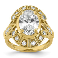 14ky Certified Oval Center Lab Grown Diamond VS+ F+ Halo Engagement Ring