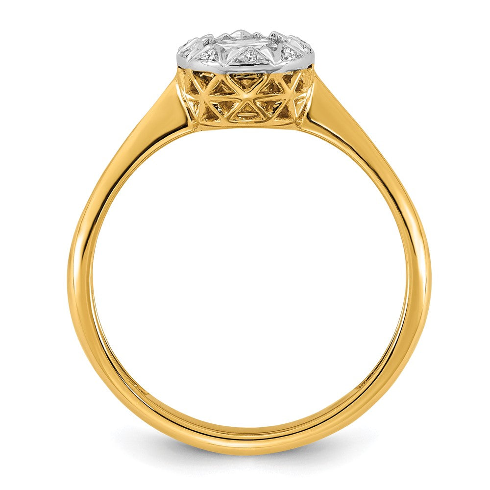 10ky w/Rhodium Cert Lab Grown VS+ F+ Oval Center Diamond Ring