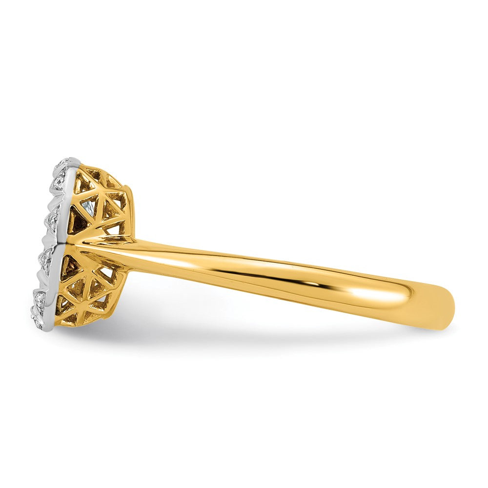 10ky w/Rhodium Cert Lab Grown VS+ F+ Oval Center Diamond Ring