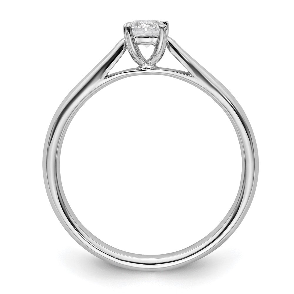 14kw 1/4 ct Lab Grown Diamond VS/SI+ G+ Round Solitaire Ring