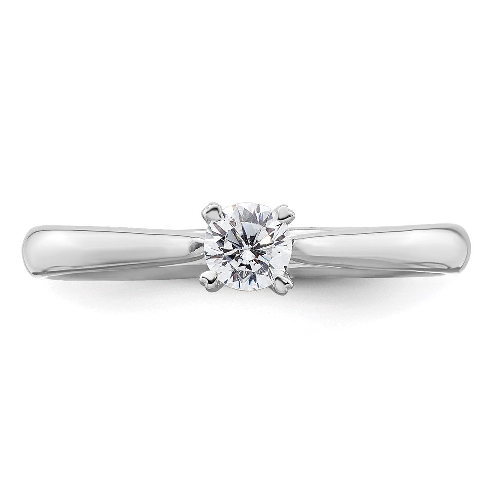 14kw 1/4 ct Lab Grown Diamond VS/SI+ G+ Round Solitaire Ring