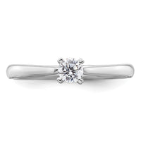 14kw 1/4 ct Lab Grown Diamond VS/SI+ G+ Round Solitaire Ring
