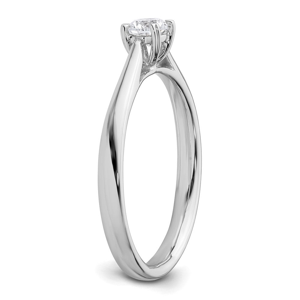 14kw 1/4 ct Lab Grown Diamond VS/SI+ G+ Round Solitaire Ring
