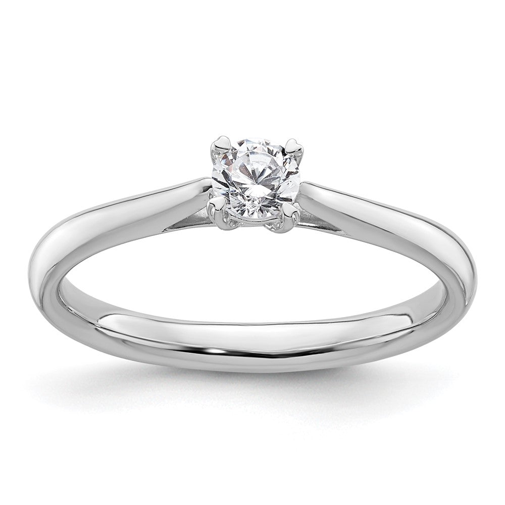 True Origin 14kw 1/4 ct Lab Grown Diamond VS+ F+ Comp. Round Solitaire Ring