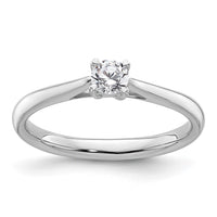 14kw 1/4 ct Lab Grown Diamond VS/SI+ G+ Round Solitaire Ring