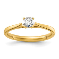 14k 1/4 ct Lab Grown Diamond VS/SI+ G+ Round Solitaire Ring