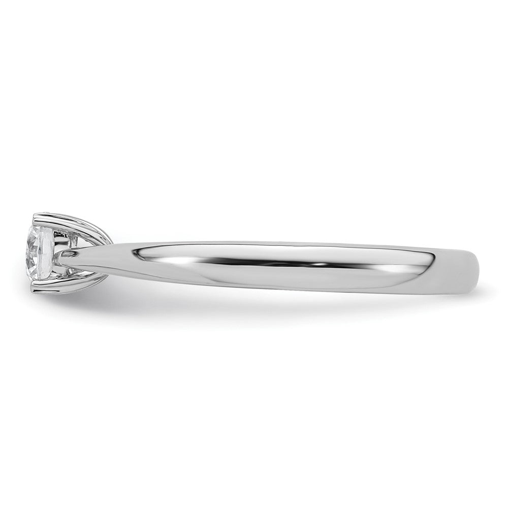 TO 14kw 1/3 ct Lab Grown Diamond VS+ F+ Comp. Round Solitaire Ring