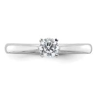 TO 14kw 1/3 ct Lab Grown Diamond VS+ F+ Comp. Round Solitaire Ring
