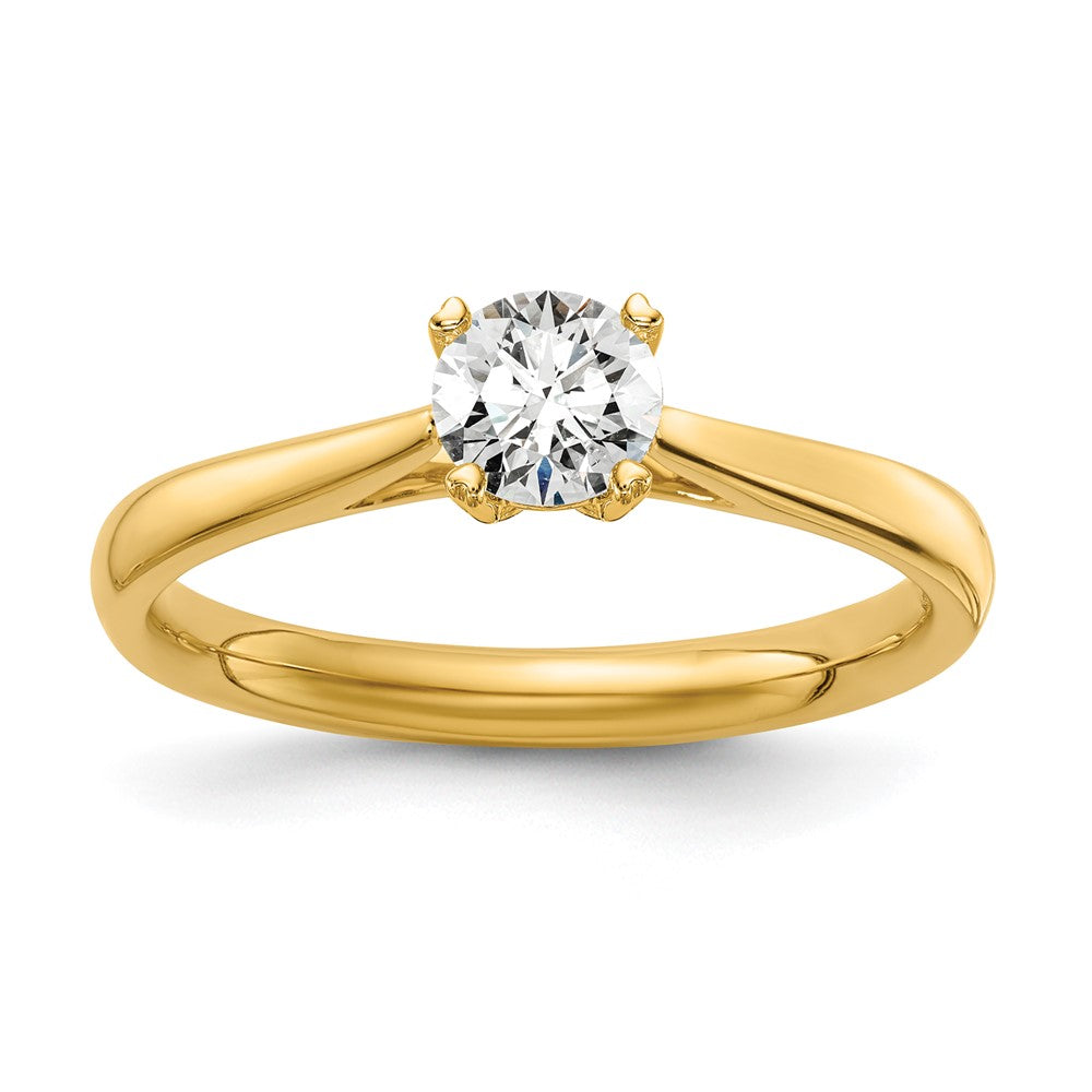 14k 1/3 ct Lab Grown Diamond VS/SI+ G+ Round Solitaire Ring