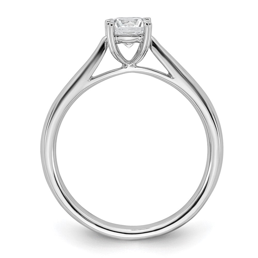TO 14kw 1/2 ct Lab Grown Diamond VS+ F+ Comp. Round Solitaire Ring