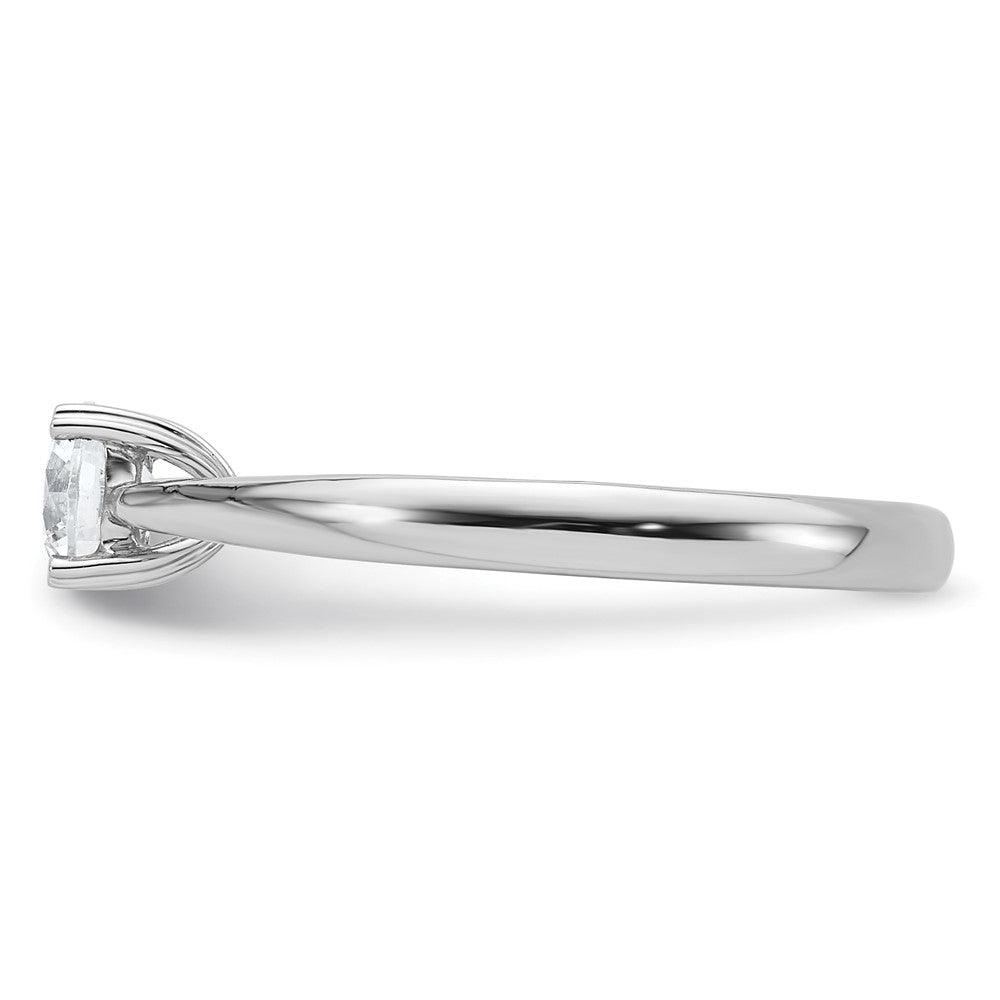 TO 14kw 1/2 ct Lab Grown Diamond VS+ F+ Comp. Round Solitaire Ring
