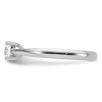TO 14kw 1/2 ct Lab Grown Diamond VS+ F+ Comp. Round Solitaire Ring