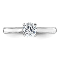 TO 14kw 1/2 ct Lab Grown Diamond VS+ F+ Comp. Round Solitaire Ring