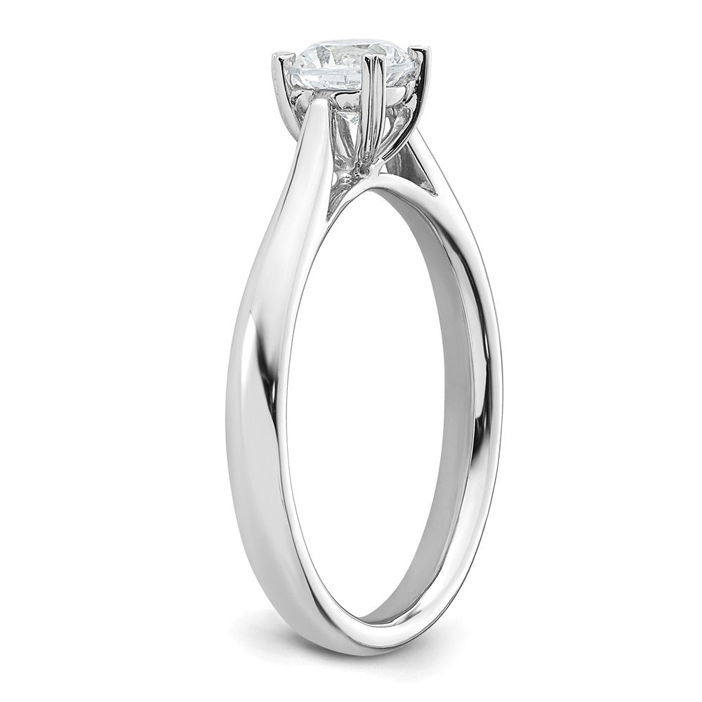 TO 14kw 1/2 ct Lab Grown Diamond VS+ F+ Comp. Round Solitaire Ring