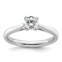 TO 14kw 1/2 ct Lab Grown Diamond VS+ F+ Comp. Round Solitaire Ring