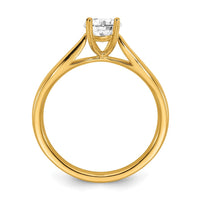 TO 14k 1/2 ct Lab Grown Diamond VS+ F+ Comp. Round Solitaire Ring