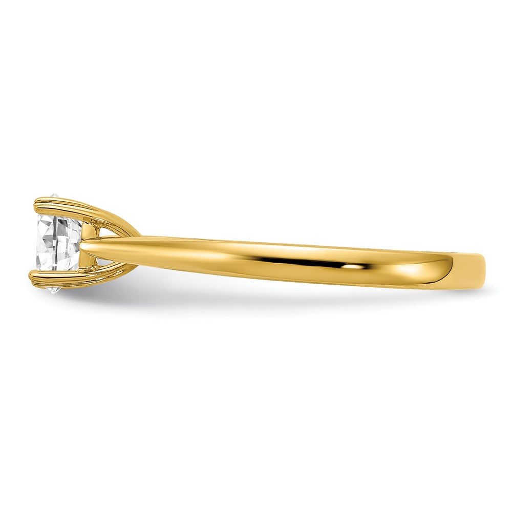 TO 14k 1/2 ct Lab Grown Diamond VS+ F+ Comp. Round Solitaire Ring