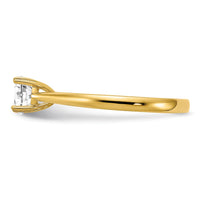 TO 14k 1/2 ct Lab Grown Diamond VS+ F+ Comp. Round Solitaire Ring