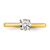 TO 14k 1/2 ct Lab Grown Diamond VS+ F+ Comp. Round Solitaire Ring
