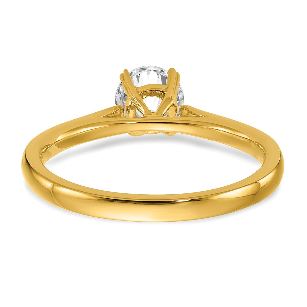 TO 14k 1/2 ct Lab Grown Diamond VS+ F+ Comp. Round Solitaire Ring