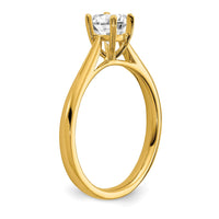 TO 14k 1/2 ct Lab Grown Diamond VS+ F+ Comp. Round Solitaire Ring