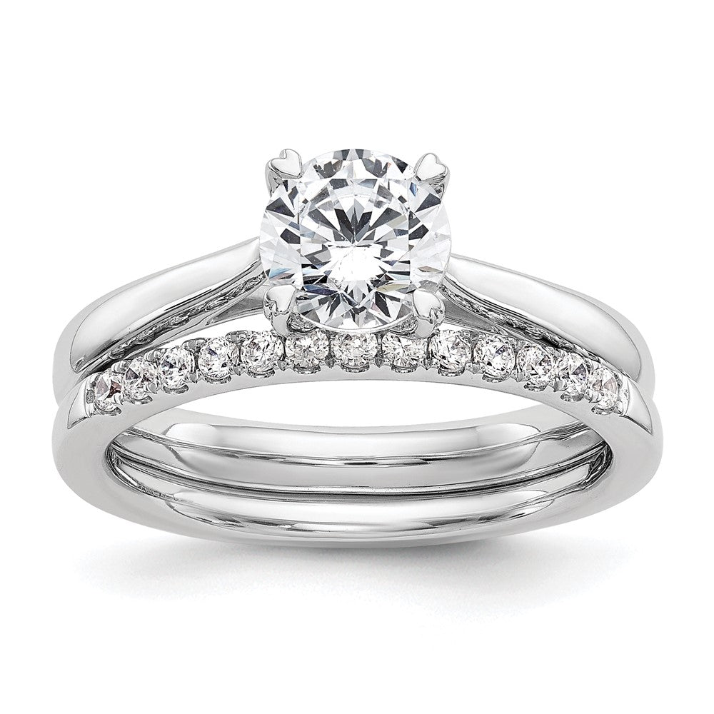 14kw 1/2 ct Cert Comp Lab Grown Diamond VS+ F+ Round Solitaire Ring