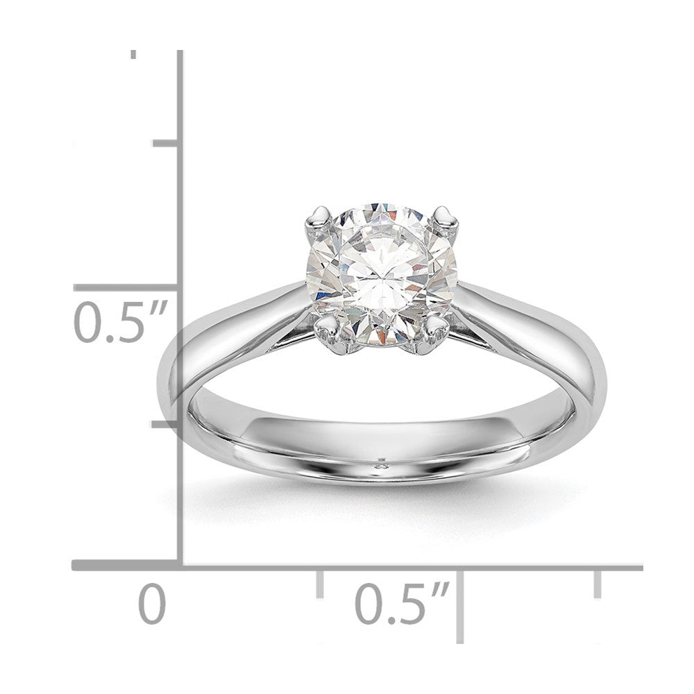 14kw 1/2 ct Cert Comp Lab Grown Diamond VS+ F+ Round Solitaire Ring