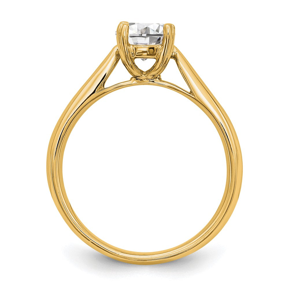 14k 1/4 ct Cert Comp Lab Grown Diamond VS+ F+ Round Solitaire Ring