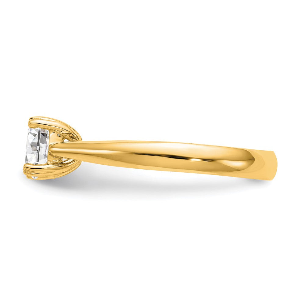 14k 3/4 ct Lab Grown Diamond VS/SI+ G+ Round Solitaire Ring